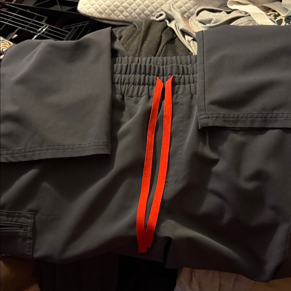 Women’s Black Pants with Red Accents